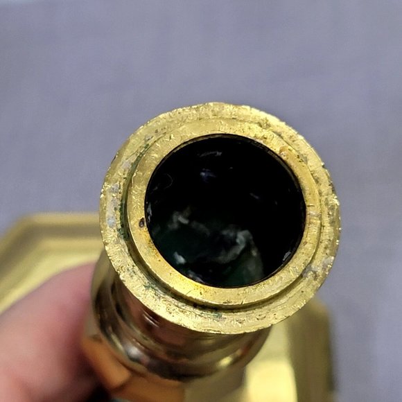 Vintage 60s Mid Century Set of 2 Brass 5.5" Candlestick Holders Made‎ in Japan - Picture 10 of 13